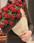 Handmade Floral Knitted Blanket bouquet