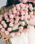 Handmade Floral Knitted Blanket bouquet