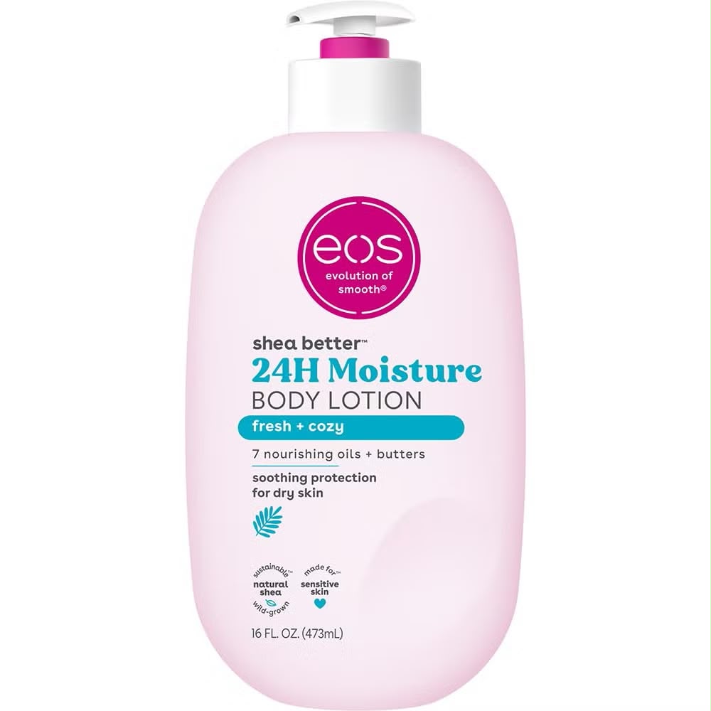 eos fresh + cozy shea better body lotion 473ml